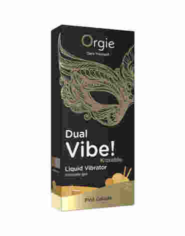 ORGIE DUAL VIBE! PINA COLADA KISSABLE LIQUID VIBRATOR - 15 ML