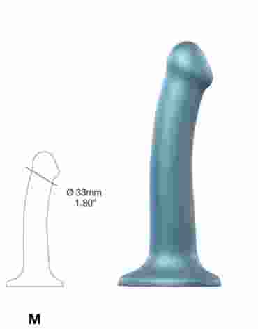 Dildo Mono Density Metallic Shine Duck Blue M