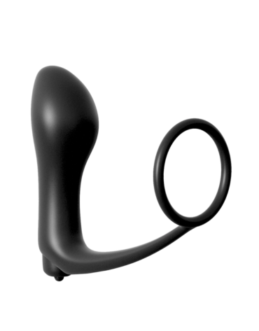 Wibrujący korek analny z pierścieniem Pipedream Ass-Gasm® Cock Ring Vibrating Plug