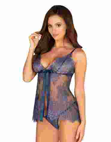 Flowlace babydoll niebieska S/M