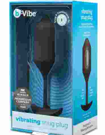 B-VIBE VIBRATING SNUG PLUG 4 BLACK