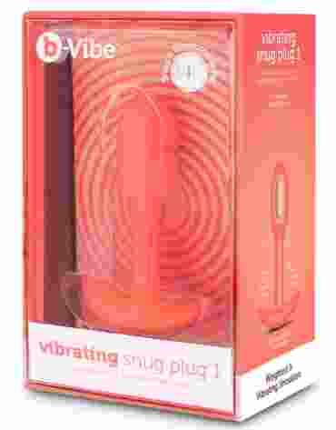 B-VIBE VIBRATING SNUG PLUG 1 ORANGE